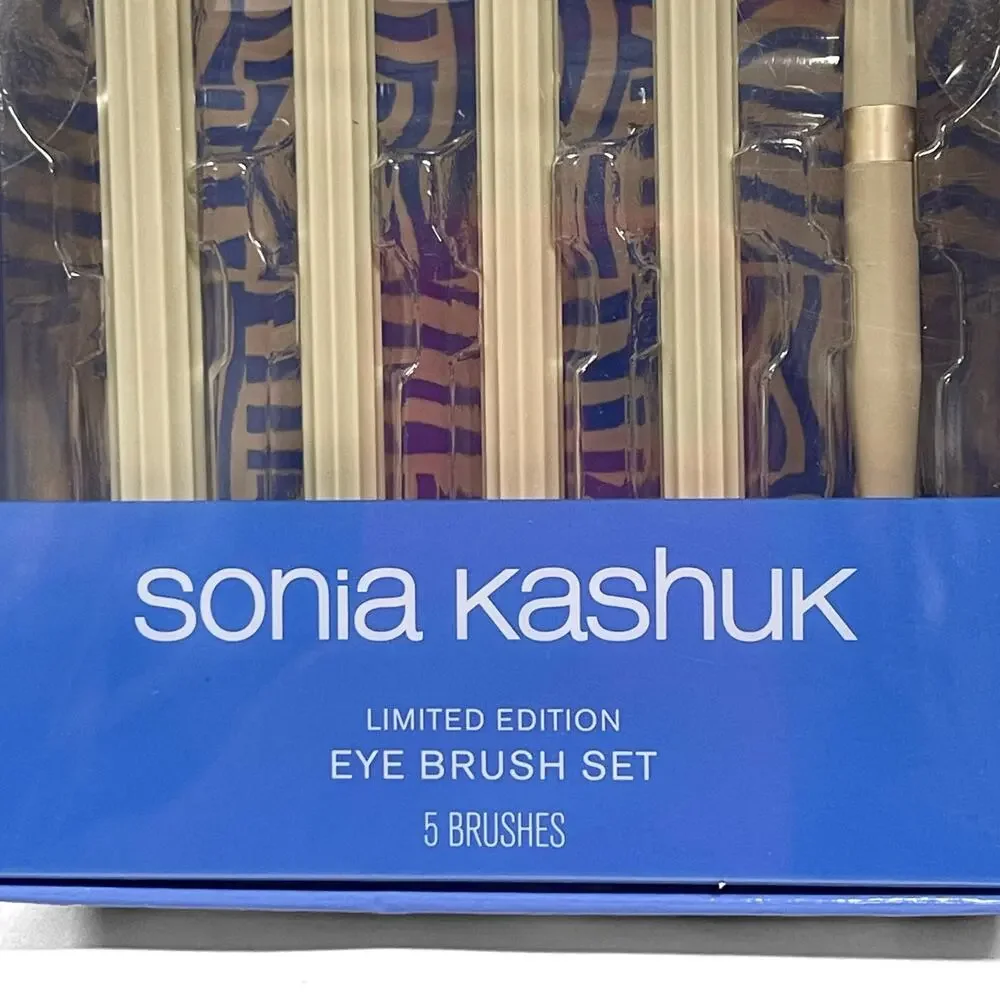 Sonia Kashuk Limited Edition Ribbed Eye Makeup Brush Set New $30 5-Pieces